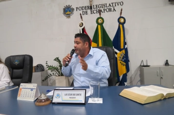 Foto - Sessão ordinária da Câmara Municipal de Echaporã de 7 de abril de 2026.