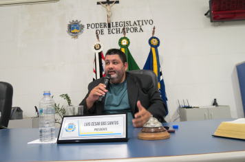 Foto - Sessão ordinária da Câmara Municipal de Echaporã do dia 16 de setembro de 2025.