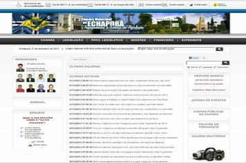 Novo layout do site da Câmara Muncipal 