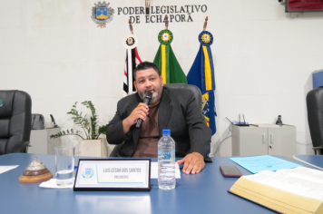 Foto - Sessão ordinária da Câmara Municipal de Echaporã do dia 2 de setembro de 2025.