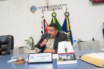 Foto - Sessão ordinária da Câmara Municipal de Echaporã do dia 6 de maio de 2025.